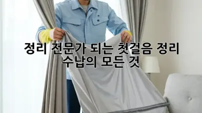정리 전문가 되는 첫걸음: 정리 수납의 모든 것