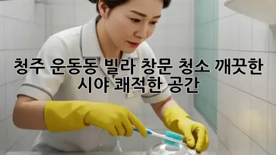 청주 운동동 빌라 창문 청소: 깨끗한 시야, 쾌적한 공간